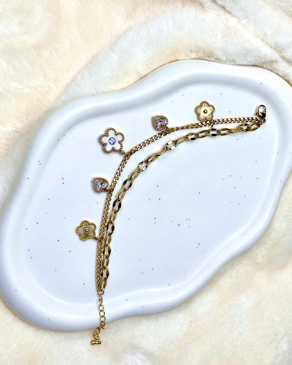 Bracelet Lila 🌷 - Double chaine