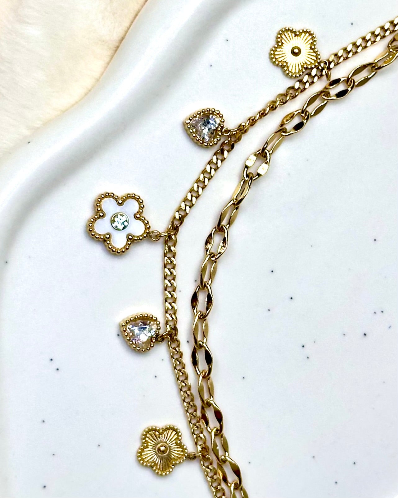 Bracelet Lila 🌷 - Double chaine